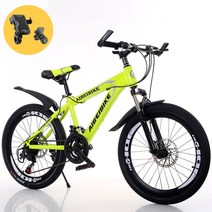 출퇴근 로드 자전거 팻바이크 성인 광폭 타이어 생활 두꺼운 산악 펫바이크 바퀴, 24단, 22인치, 라임