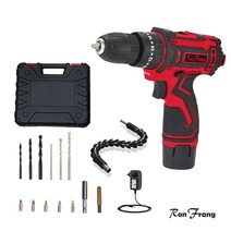 롬멜프랑코 리튬이온 무선 충전 전동드릴 크레이지 전기해머 드라이버 공구세트 LS-108, 색상:롬멜프랑코무선전동드릴LS-108