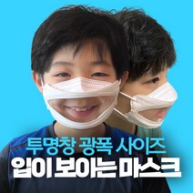 공공기관 우선대상 기업 나라장터 혁신제품 선정 입이보이는 아동용 투명마스크 립리딩, K(아동용)화이트