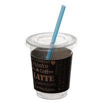 커피촌 92파이 PET컵 14oz 100p + 평뚜껑 100p + 블랙라떼 홀더 100p + 혼합빨대 100p 4종 세트, 3세트