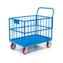 사륜 망카 바스켓 카트 운반 대차 철망 박스카 구루마