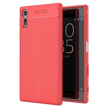 소니 Xperia xz / x.ZS Litchi Texture. TPU.보호 뒷면 커버 케이스 (블랙)