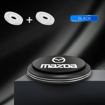 자동 로고 회전 공기 청정기 향수 인테리어 부품 장식 아로마 테라피 마즈다 3 5 6 RX8 7 Atenza, 01 Black and 2pcs