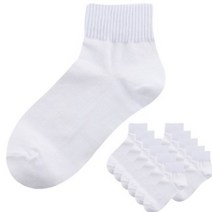 미니지니 여성용 발목 무지 학생 양말 10켤레+2켤레 블랙 화이트 기본 양말