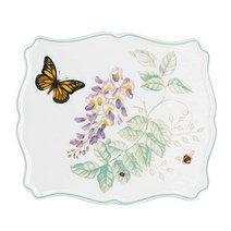 Lenox 버터플라이 매도우 3단 디저트 서버 애프터눈 티 스탠드, Trivet