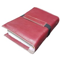 moriskora 북커버 BOOK 북파우치 책만들기 제본 성경책 리폼 성경리폼 커버 소가죽 낡은 성경 수선 경책 가죽공예 찬송가 일기장 가죽다이어리 이태리 가죽 교회 성당, 3밤색