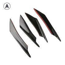 바디킷 4pcs 앞 범퍼 사이드 카나드 스플리터 핀 유니버설 블랙 프런트 스포일러 자동차 도어 안티 콜리 전, 01 A