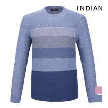 인디안 스트라이프 패턴 라운드넥 니트 MIVBRXS1271