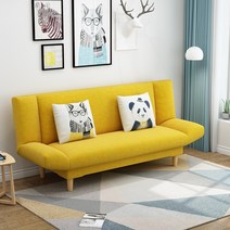 모던 심플 1인 2인 3인 침대소파 패브릭 미니 쇼파, 옐로우_180 + 쿠션