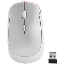 2.4G 무선 마우스 USB 2.0 수신기 슈퍼 슬림 미니 귀여운 광학 오른쪽 스크롤 노트북 PC 비디오 게임, [04] Silver, 한개옵션2