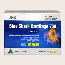 JNC 호주 상어연골 750mg 180캡슐 청상어연골 칼슘, 3개