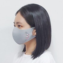 [예원콜렉션] 항균력 99.9% 빨아쓰는 면 마스크 귀안아픈 천마스크 항균마스크 나비 꽃 프린팅마스크 빠삐옹