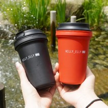 윌리엘리 친환경 텀블러 예쁜 리유저블컵 아이스커피컵 콜드컵 워터보틀, 컬러 더블월, 레드