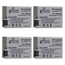 저무리 호환제품 1500mAh LP-E8 LPE8 LP E8 배터리 + 내장 USB 듀얼 충전기 EOS 550D 600D 650D 700D X4 X5 X6i X7i T2i T3i, 04 4 battery