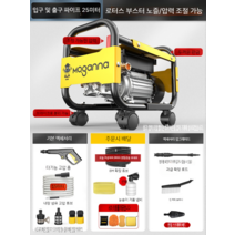 산업용 가정용 고압세척기 건 세차기 가정용 분사기 220v 세차건 청소용품 이동식 휴대용, S10고압가정호랑이C98800구리코어25m수관