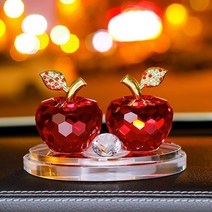 피플앤몰 풍수 인테리어 크리스탈 - 사과, 레드