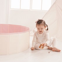 [라호] 접이식 놀이매트 핑크 볼풀장 물놀이풀장, 접이식 놀이매트 핑크 대(L)