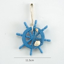 바다투망 지중해 12cm 수지 방향타 벽 낚시 그물 해양 바람 Helmsman 홈 인테리어, 04 Blue 2