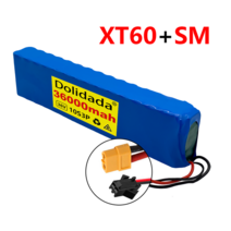36V 36ah 18650 충전식 리튬 배터리 팩 10S3P 600W 전원 수정 자전거 스쿠터 전기 자동차 BMS, 02 XT60-SM
