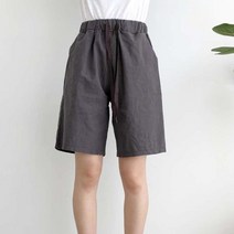 마일드 5부기장반바지)린넨바지 마반바지 여름반바지 5부기장 허리밴딩반바지 주머니 포켓 허리밴딩 밴딩반바지