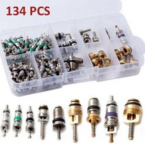 자동차 에어컨 밸브 코어 구색 AC AC 슈레이더 밸브 코어 및 도구 R134 R12 HVAC 밸브 키트 자동차 액세서리 102 개 AliExpress, 134pcs