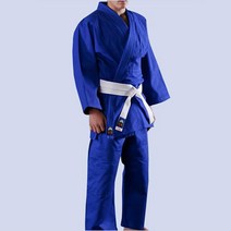 생활체육 면소재 무도유니폼 블루 유도복 군인훈련