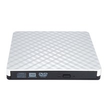 PC CD 라이터 휴대용 실내 야외 사무실 식당 DVD 드라이버 Windows 용 소음 차단 광학 플레이어 교체, 01 white