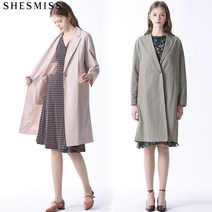 [쉬즈미스(SHESMISS)] 드롭 숄더 오버핏 롱 재킷 (택가격 248000원)