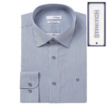 듀퐁셔츠 SE2FM22LS933SBU 컴포터블 라인 블루 스트라이프 스트레치 슬림 스판 셔츠