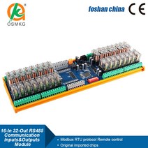 OSM 16-입력 32-출력 RS485 통신 릴레이 모듈 홈 오토메이션용 DC12/24V Modbus RTU 프로토콜, 한개옵션1, 한개옵션0