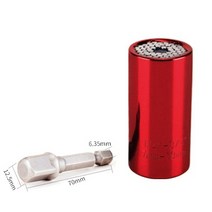 수공구 유니버설 토크 렌치 헤드 세트 소켓 슬리브 7-19mm 파워 드릴 래칫 부싱 스패너 키 멀티핸드, [01] Red