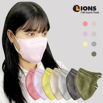 50매 라이온스 KF94 새부리형 컬러 마스크 세부리형 대형, 진핑크50매