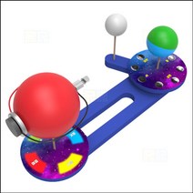 지구와 달의 LED 운동 모형 (1인용) 아동 어린이 학습 창의력 지능 개발 놀이 자연 과학 실험 교구 도구 장비 준비물