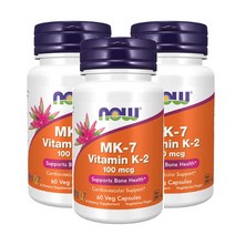 나우푸드 MK-7 비타민 K-2 100mcg 식물성 60캡슐 X3팩