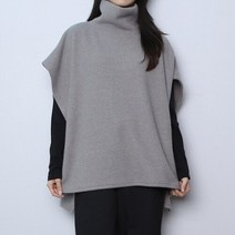 제시 폴라 니트 조끼 판초