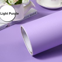 비닐 자체 접착 월페이퍼 장식 PVC 매트 벽 스티커 가구 부엌 거실용 종이 개선, 60cm x 10m, Matt Purple