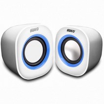 앱코 BONITA PC 스피커 SP-10, 화이트 + 블루
