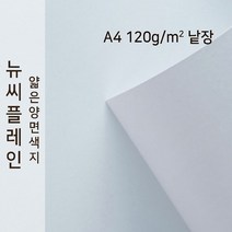 뉴씨플레인 종이문화 얇은 양면색지 120g A4 낱장 1매 No.04 밝은회색, 1장