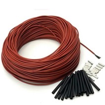 적외선 바닥 난방 케이블 카본 와이어 코일 10 ~ 100 미터 12K 33 Ohm m 220V, 30m