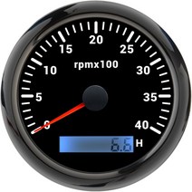 자동차 게이지AD 85MM 타코미터 해양 보트 용 LCD 시간 측정기 RPM 게이지 0-3000 4000 미터 ch 센서 7 색, 05 BN 4000RPM