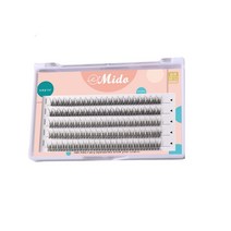 미도 인조속눈썹 부분 언더 가닥 속눈썹 셀프 연장 가속눈썹 언더 블랙 200모 V형 1P, V형 10mm 1P (200모)