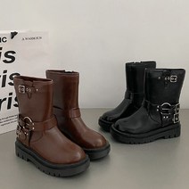 더구두 라이더 버클 포인트 미들부츠-2489