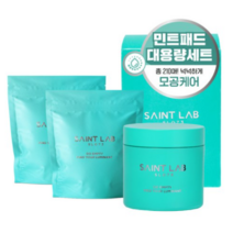 세인트랩073 루미넌트 민트 모공 토너 대용량 패드 본품 70p + 리필 70p x 2개 세트, 140g, 2세트