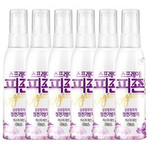 피죤 스프레이 미스틱레인 80ml / 정전기방지 섬유탈취스프레이, 6개