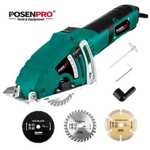 POSENPRO Electric Mini Circular Saw 700W Hand Tool Cutting Wood Metal Saw Parallel Guide Attachment
