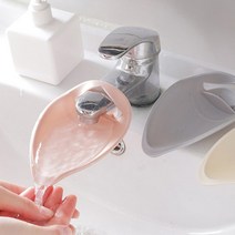 수도꼭지 연장탭 어린이 세면 양치 수도 꼭지 어린이 손세척 코브 실리콘 씽크 수전 연결 세면대연결천만의쇼핑, 핑크