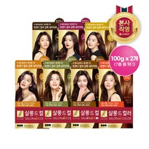 [LG생활건강] 엘라스틴 살롱드컬러 염색약 100g x 2개 (7가지 색상 중 택1), 옵션선택:흑갈색