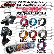 RC 라디오 송신기 스티어링 휠 경량 알루미늄 미끄럼 방지 FUTABA 4PM 4/7/10PX FS GT3 Noble NB4 SANWA M, 13 Titanium-FutabaFSKO