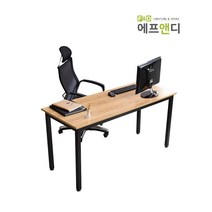에프앤디 TS 04-W1800 강화유리 책상 사무용가구, 아카시아/블랙