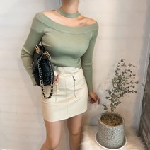 베이시코 / 초커 타이트 골지 니트